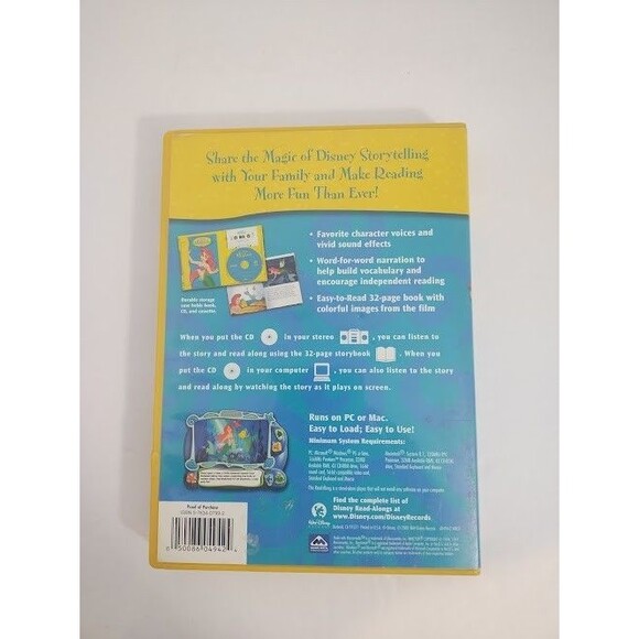 Read Along The Little Mermaid Enhanced CD 32 Page Book Roy Dotrice - Picture 2 of 5
